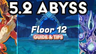 Guide and Tip on BEATING Floor 12 - 5.2 Spiral Abyss! | Genshin Impact