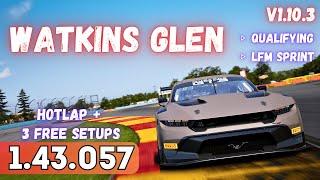 FORD MUSTANG GT3 | WATKINS GLEN 1.43.0 | HOTLAP + FREE SETUP | ACC v1.10