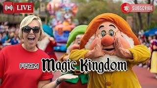 Disney’s Magic Kingdom for parade, rides, characters, and shopping #live