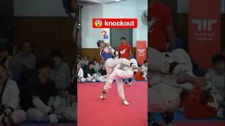 Taekwondo knockout fight  #knockout #kick #fighter #taekwondo #martialarts #sports #viralvideos