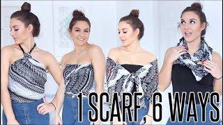 SCARF CLOTHING HACKS EVERY GIRL NEEDS TO KNOW ! | 6 WAYS 1 Scarf !!