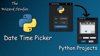 Python - Date Time Picker (CustomTkinter + tkcalendar + SpinBox)