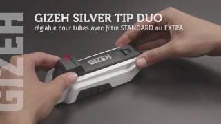 Gizeh silver tip duo | Tubeuse à cigarette pour filtre extra 25mm