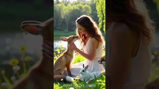 AI Art FusionX:  Friend to the Forest Creatures!  Woman's Magical Bond  | Prompts Included(Ref)