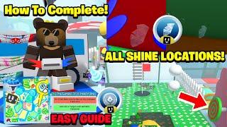 All Shine Locations & How To Complete THE GAMES Quests FULL GUIDE! (Activate 3 Targets) (Bee Swarm)