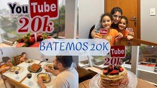 VLOG DO NOSSO DIA | BATEMOS 20k | BOLO DE CREPE PARA COMEMORAR