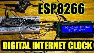 how to make Internet Digital clock using nodemcu esp8266 at home.