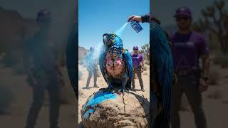​Brave Rescue Team Saves Hyacinth Macaw Covered in Millions of Mutant Bees and Insects in Jungle