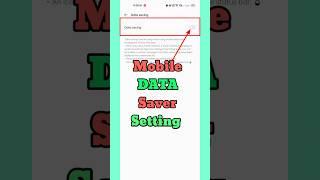 Data Saver Setting Realme ||Mobile Data Saver||Data Saver||#shorts #viral