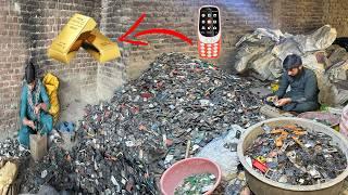 Unbeatable Method! Pure 24K Gold Extraction From Waste Cell Phones' How to Gold Recover from Mobile