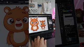 За что я люблю Adobe illustrator? Можно без лишних девайсов нарисовать таких милых персонажей