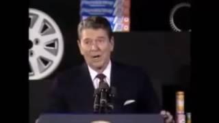 Ronald Reagan tells a joke about buying a car in the Soviet Union