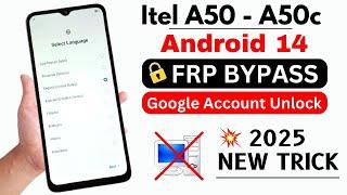 Itel A50 | A50c Frp Bypass Without PC Android 14 | Itel A50 Google Account Unlock 2025 New Solution