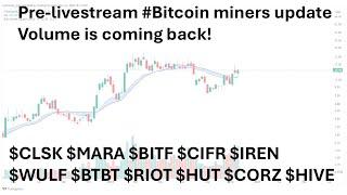 Pre-Livestream Miners Talk: $CLSK $MARA $BITF $CIFR $IREN $WULF $BTBT $RIOT $HUT $CORZ $HIVE