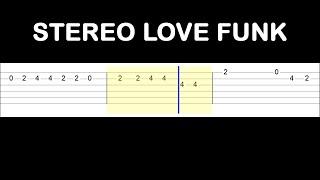 STEREO LOVE FUNK (Easy Guitar Tabs Tutorial)