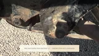 How to:  Truck driving school -Pre-Trip Inspection  Section  A  with coupling systems