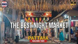  4k Exploring Pattaya BIGGEST Night Market Thepprasit Night Market Street Food & Shopping