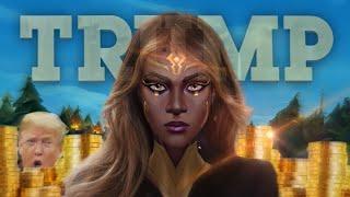 FIRST LADY  MELania Medarda  GOLD DIGGING IN MASTER 