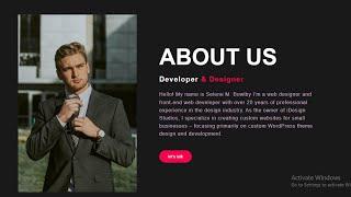 How To Create A About Us Page Using HTML And CSS