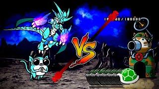 Battle Cats - Raging Bahamut Vs. Green Shell Cat