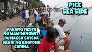 Parang Fiesta ng mamimingwit sa PICC SEASIDE dumagsa ang mga isda sanhi ng bagyong CARINA