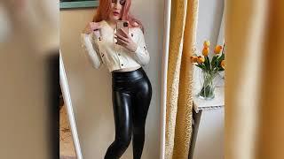 Fashion Women's High Rise Faux Leather Leggings