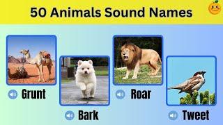 Animal sound name | sound name of animals | Animal sounds name in english | 50 animal sounds