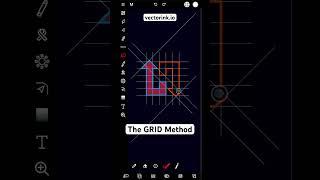 Discover a new technique in vector design. The grid method creates geometrically precise shapes.