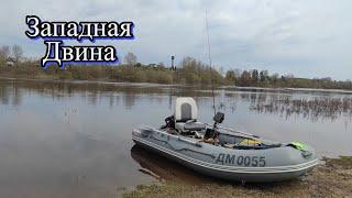 Рыбалка на Западной Двине с лодкой и спиннингом в апреле перед запретом