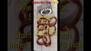 16 Slot Wall/Table Fan Winding Data Hindi #Chenwinding Copper Winding Data