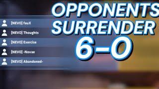 NEVO CLAN MAKES OPPONENTS SURRENDER 6-0