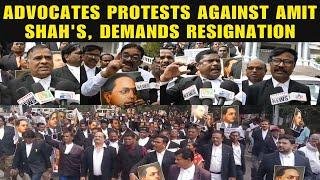 Gulbarga: Advocates Protests Against Amit Shah's Remarks on Dr. Ambedkar, Demands Resignation