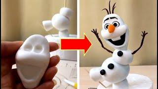 OLAF Cake Topper | Sugar Paste Modelling | Frozen Cake Tutorial