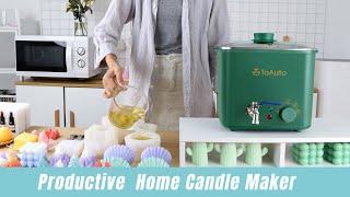 New ToAuto 4Qt Candle Make Wax Melter Review | How to Make Candles Easily at Home? Square Wax Melter