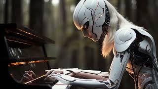 Today's New Prompt: An ai robot plays a white piano - Your Daily Unseen Creativity @Ai2Art-mw9lz