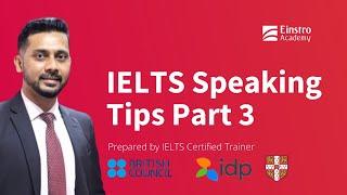 IELTS Speaking Tips 3 -  IELTS Exam Preparation with Einstro Academy