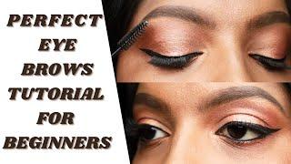 Easy Eye brows techniques for Beginners / Step by step makeup tutorial #trending #beauty #viral