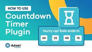 How to Use Countdown Timer Plugin on Dukaan | Countdown Timer Plugin Tutorial