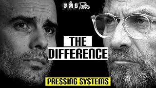 The Difference Between Klopp & Guardiola's Pressing Systems | Gegenpressing vs the 6-second rule