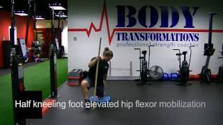 Half Kneeling Foot Elevated Hip Flexor Mobilization
