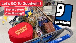 Lets Go To A New Goodwill Location! The Shelves Were Overwhelmingly Packed! Thrift With Me!