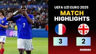 France U21 - Georgia U21 | 3-2 | Highlights | UEFA U21 Euro 2025 | france georgia u21