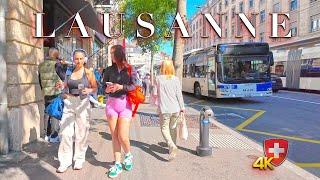 SWITZERLAND LAUSANNE  Most beautiful of cities Walking tour in Old Town / The Olympic Capital 4K