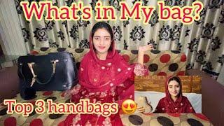 What's in My bag with Fiza masoom | My top 3 handbags