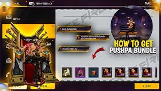 How to get pushpa bundle in free fire | pusha bundle and voice packs review | free fire new event |