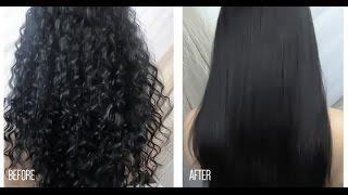 Permanent Hair Straightening at home with all natural ingredients | Silk & shine