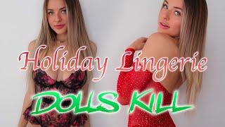 let's get festive! DOLLSKILL HOLIDAY LINGERIE try-on haul!!!! | Kendra Rowe