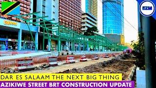 Wow! The BRT along Azikiwe street taking its shape | Bus stop terminal construction has started 