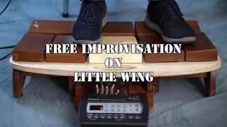 Little wing playing the " FloorDrum "  the inovativ compact foot drum percussion for live gigs