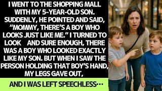 My son saw a boy who looked exactly like him.
